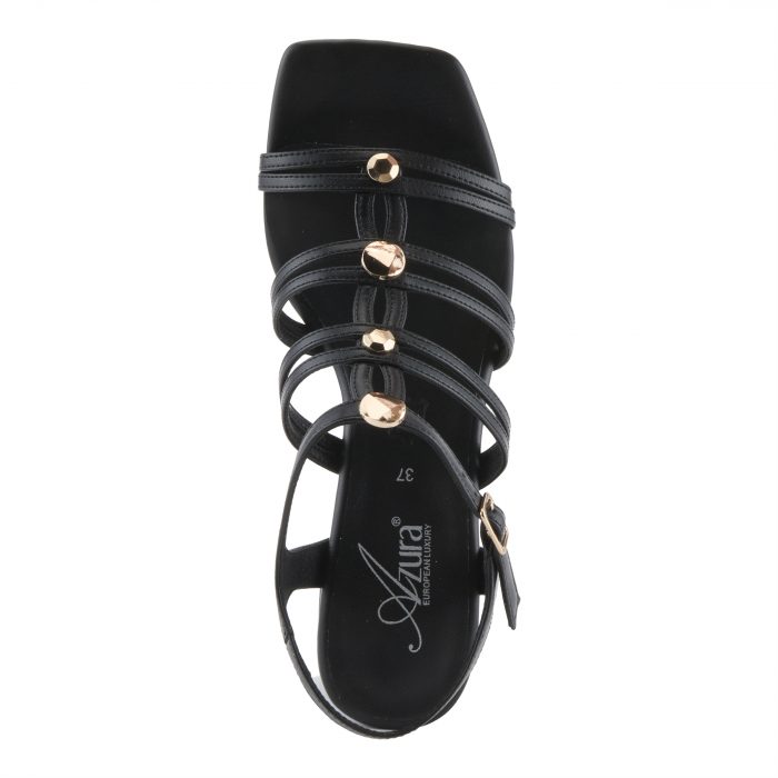 Azura by Spring Step Kutir Strappy Block Heel Sandal (Black) - Image 4