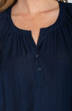 Liverpool Los Angeles Short Sleeve Half Placket Woven Blouse - Image 4