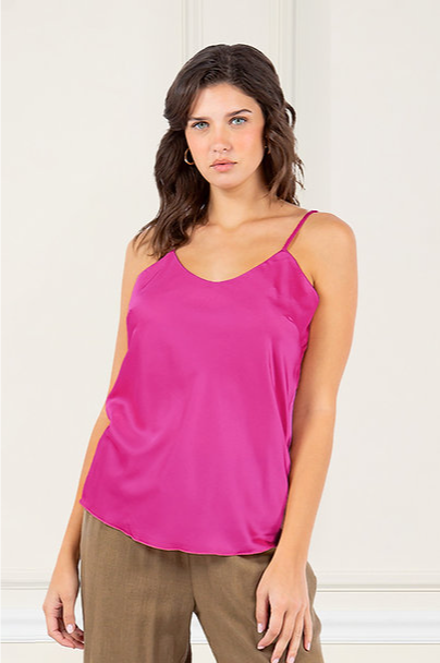 Paparazzi by Biz - "Magenta Luxe" Stretch Satin Camisole