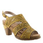 L'Artiste by Spring Step | Perfdfection Hand-Painted Leather Sandal – Yellow