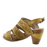 L'Artiste by Spring Step | Perfdfection Hand-Painted Leather Sandal – Yellow - Image 2