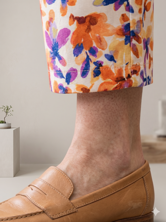 Zac & Rachel "The Ultimate" Pull-On Slim Leg Floral Crop - Image 2