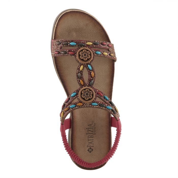 Patrizia by Spring Step - Ponyo Floral Beaded Sandal (Red) - Image 4