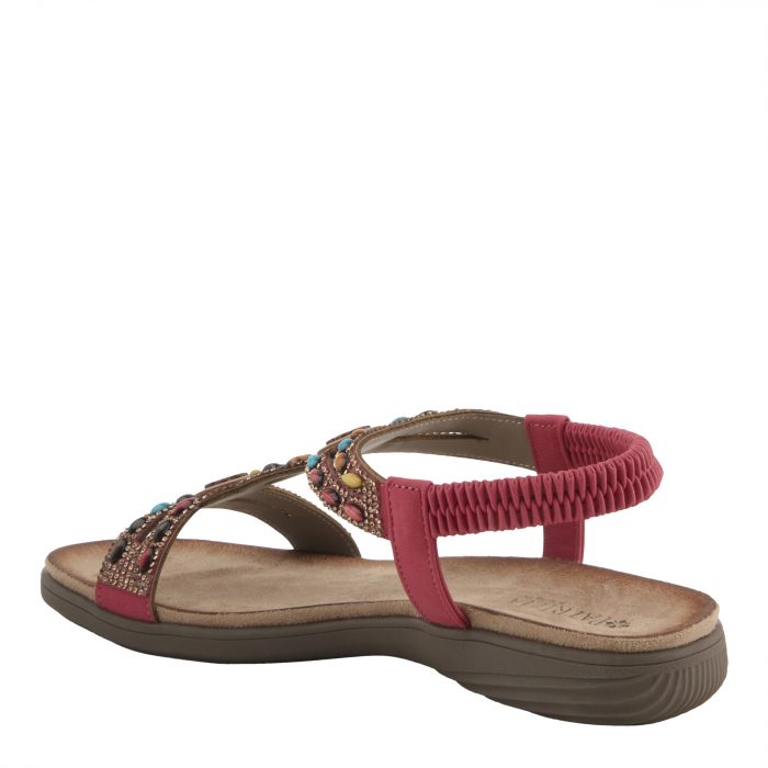 Patrizia by Spring Step - Ponyo Floral Beaded Sandal (Red) - Image 2