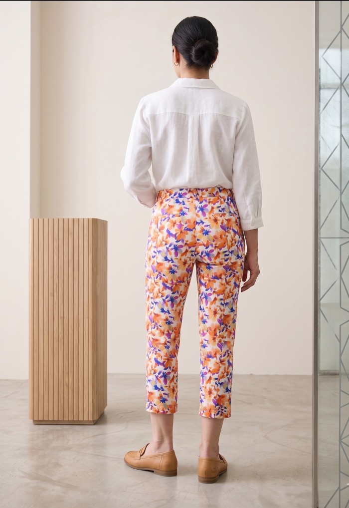 Zac & Rachel "The Ultimate" Pull-On Slim Leg Floral Crop - Image 3