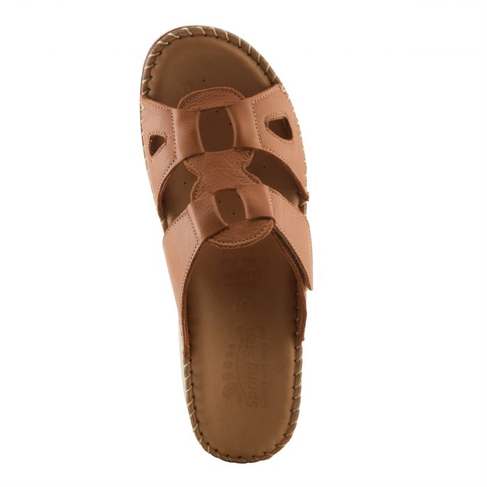 Spring Step Montera Women’s Artisan Leather Slide – Camel – Tela’s Boutique Fresno - Image 4