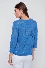 Coco Y Club Bluejay Pointelle Knit Jumper – Cotton & Viscose Blend