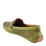 Spring Step Crain Perforated Olive Leather Loafer - Image 3
