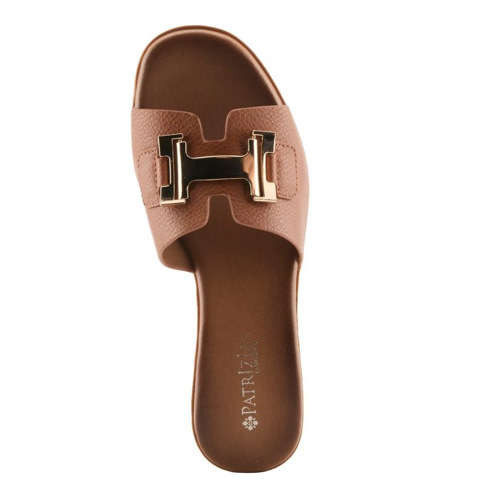 Patrizia by Spring Step Mabbitt Block Heel Slide Sandal (Camel) - Image 5