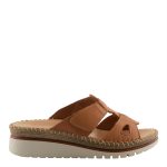 Spring Step Montera Women’s Artisan Leather Slide – Camel – Tela’s Boutique Fresno