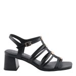 Azura by Spring Step Kutir Strappy Block Heel Sandal (Black)