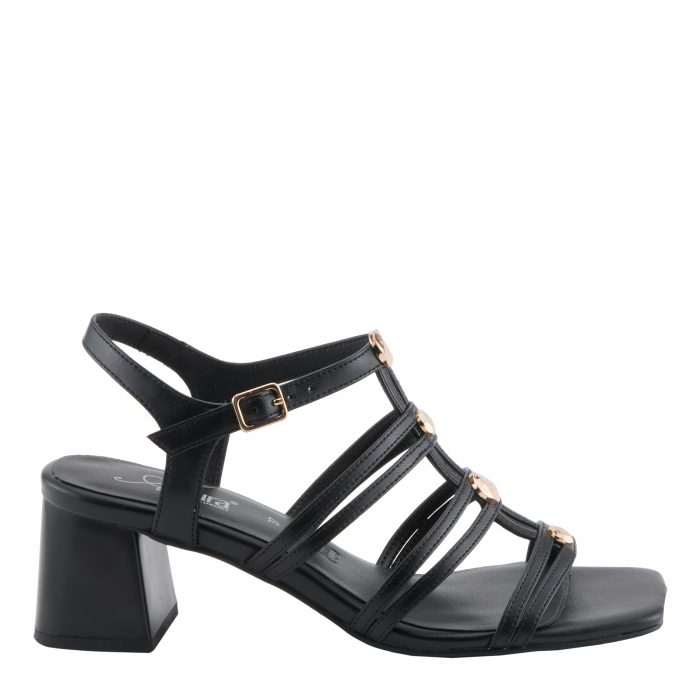Azura by Spring Step Kutir Strappy Block Heel Sandal (Black) Azura by Spring Step Kutir Strappy Block Heel Sandal (Black) - Image 1