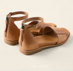 Sofft Reyna Leather Ankle Strap Sandal Cognac
