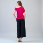Clara Sunwoo Asymmetrical Ruched Blouse - Hot Pink - Image 3