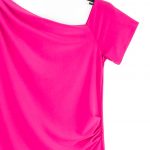 Clara Sunwoo Asymmetrical Ruched Blouse - Hot Pink - Image 5