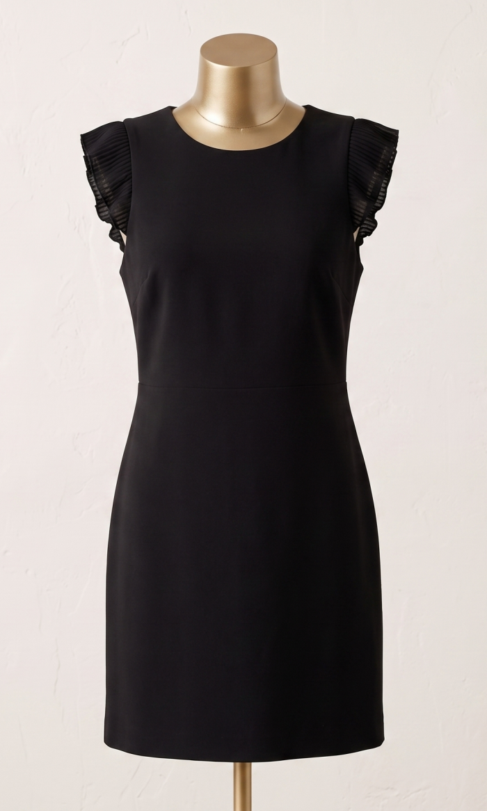 Sam Edelman Pleated Cap-Sleeve Sheath Dress - Image 1