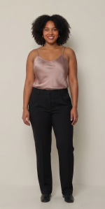 Paparazzi by Biz – Solid Stretch Satin Camisole (Khaki) - Image 3