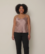 Paparazzi by Biz – Solid Stretch Satin Camisole (Khaki)
