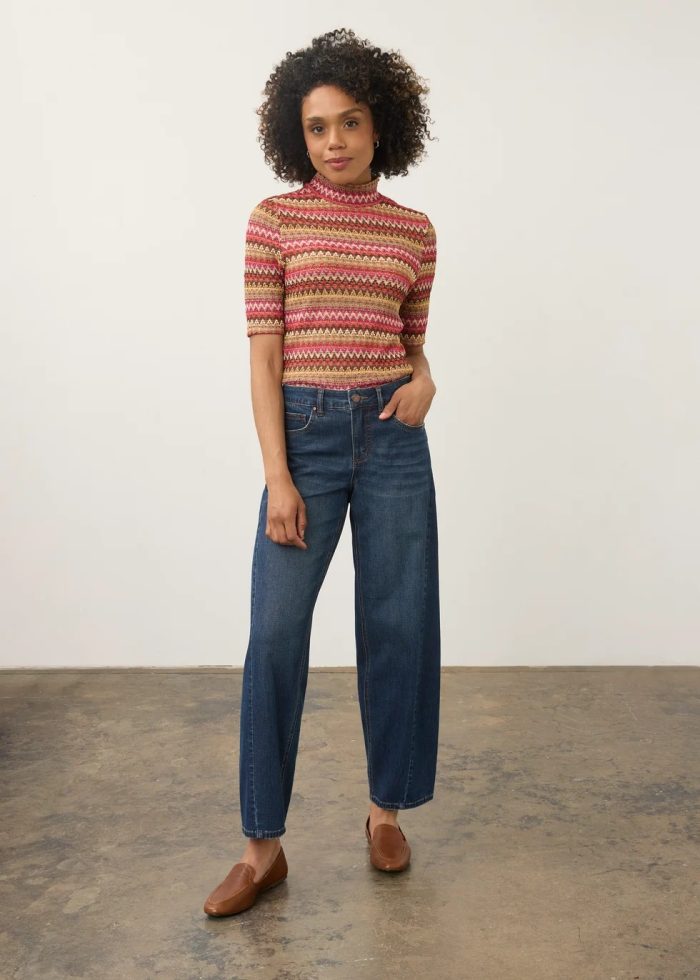 FDJ Elbow Sleeve Mock Neck Top – Multilace - Image 2