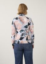 FDJ French Dressing Jeans long sleeve mock neck top in De Winter Pink floral style 3761756 back view