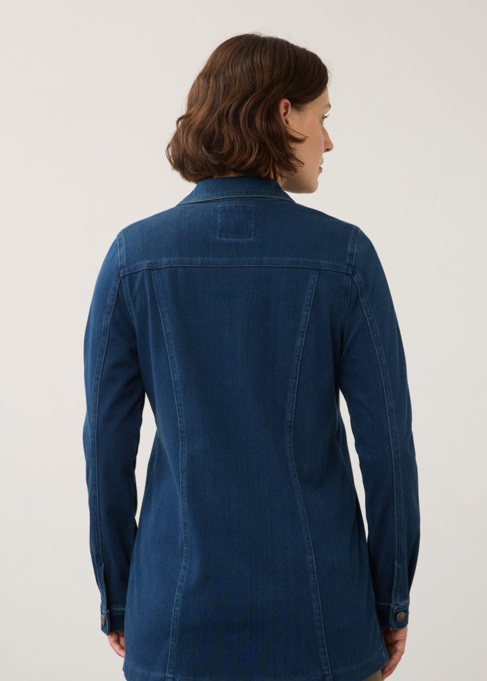 French Dressing Jeans (FDJ) Long Denim Jacket - Dark Wash - Image 4