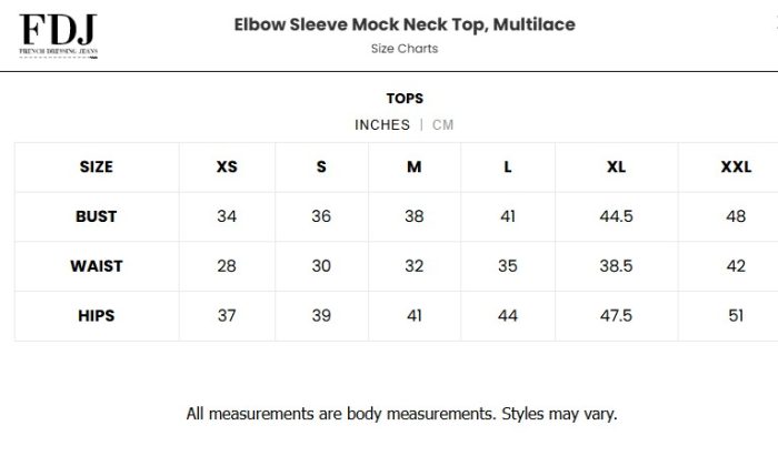 FDJ Elbow Sleeve Mock Neck Top – Multilace - Image 4