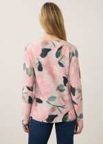 FDJ French Dressing Jeans long sleeve crew neck printed sweater De Winter Pink floral style 1788314