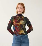 FDJ Long Sleeve Mock Neck Top - Autumnal