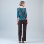 Clara Sunwoo Fall Leaves Scoop Neck 3/4 Sleeve Top - Image 3