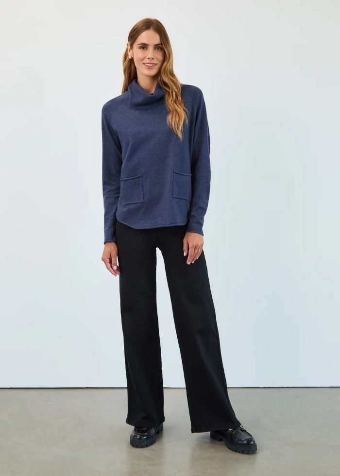 French Dressing Jeans Beyond Denim Pull-On Wide Leg Denim, Black French Dressing Jeans Beyond Denim Pull-On Wide Leg Denim, Black - Image 1